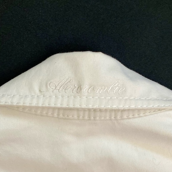 ABERCROMBIE & FITCH Trench Coat, White, Size Medium - Picture 7 of 8